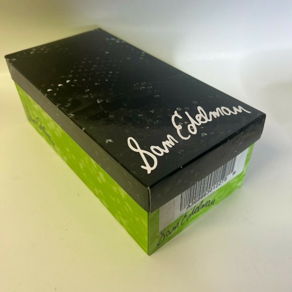 Sam Edelman Leather Slingback Pumps Denia Black Heels Shoes Women sz 5 NEW - Picture 7 of 7